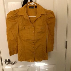 7th avenue New York & company, blouse, gold barely worn.